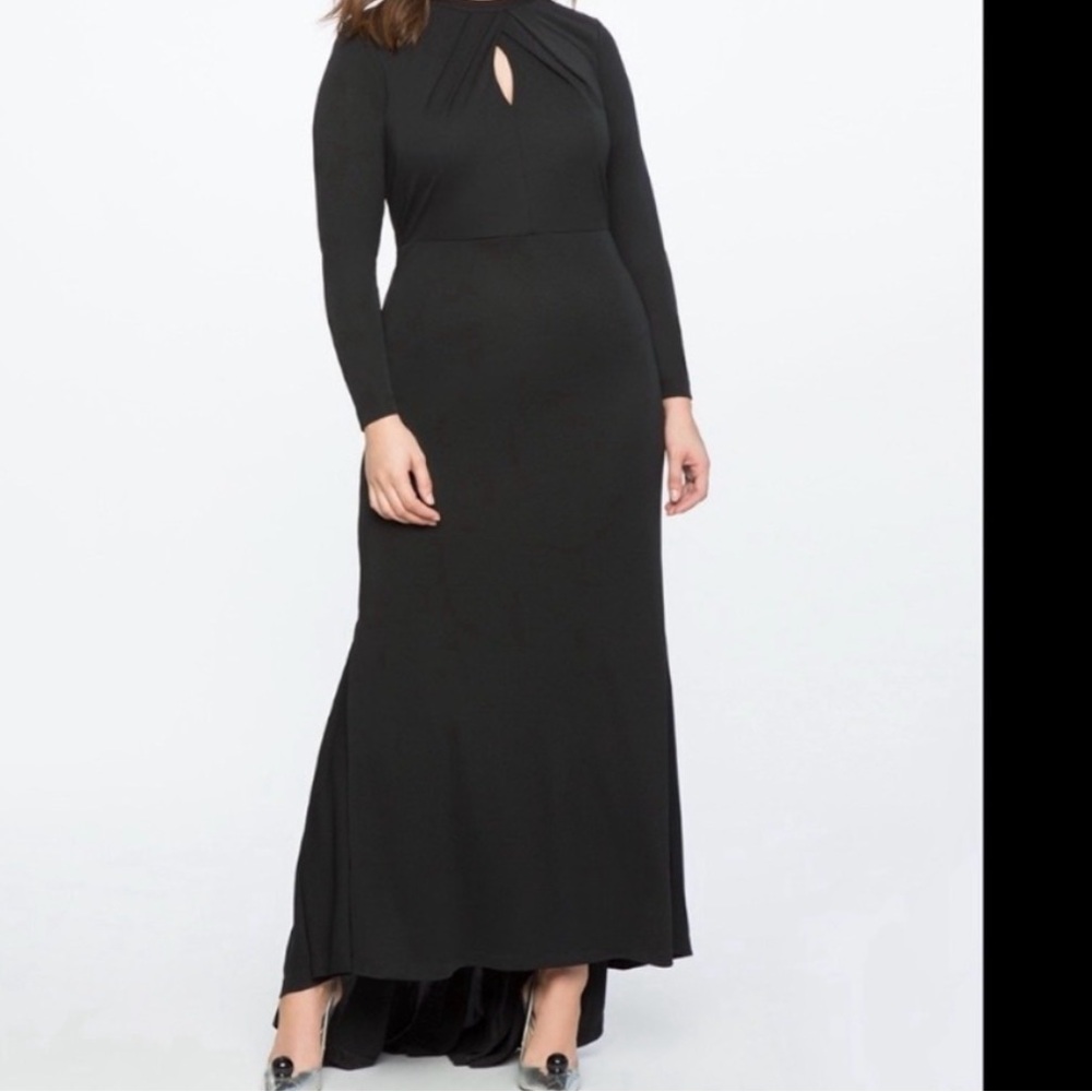 Elegant Black Evening Gown - Eloquii - Picture 10 of 11